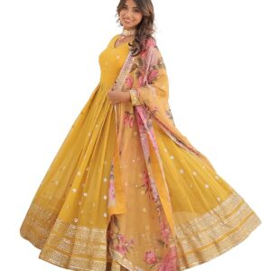 Georgette Embroidered Anarkali Kurta Set for Women